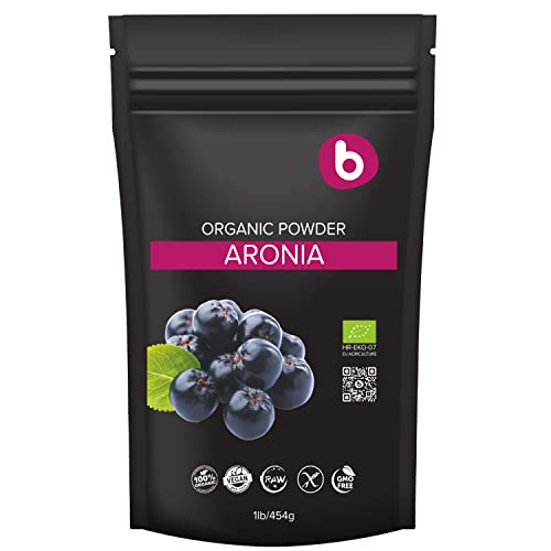 b Organic Aronia Berry Powder Black Chokeberry Superfood High in Anthocyanins Polyphenols Supports Immune System Chokeberries Organic Superfood Aronia Berries Vegan GlutenFree 1lb
